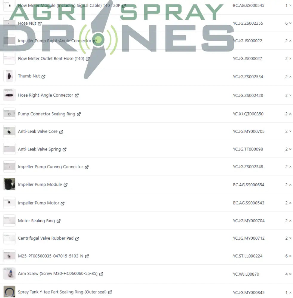 T40 Spray Tank Kit Agras Parts