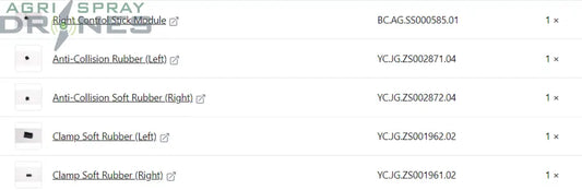 T40/T20P Right Control Stick Kit Agras Parts