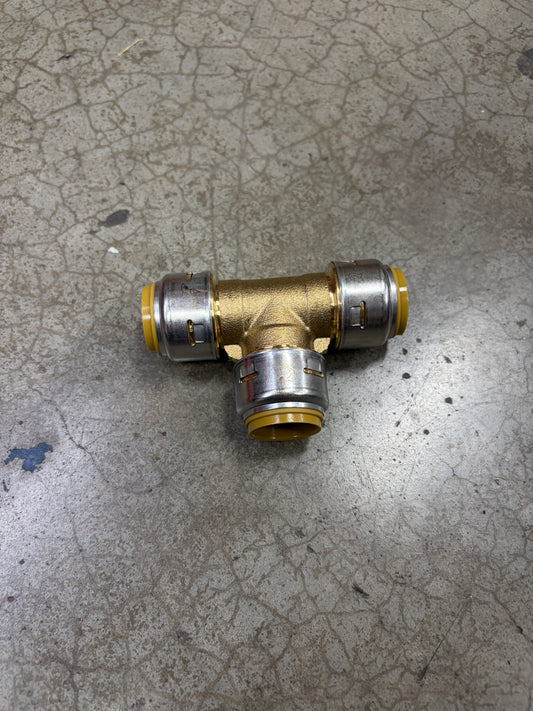 3/4"x1"x1" Tee Shark Bite Fitting