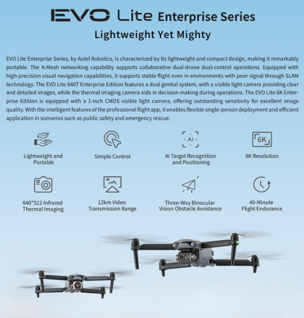 Autel EVO Lite 640T Enterprise 7.9 Premium Package